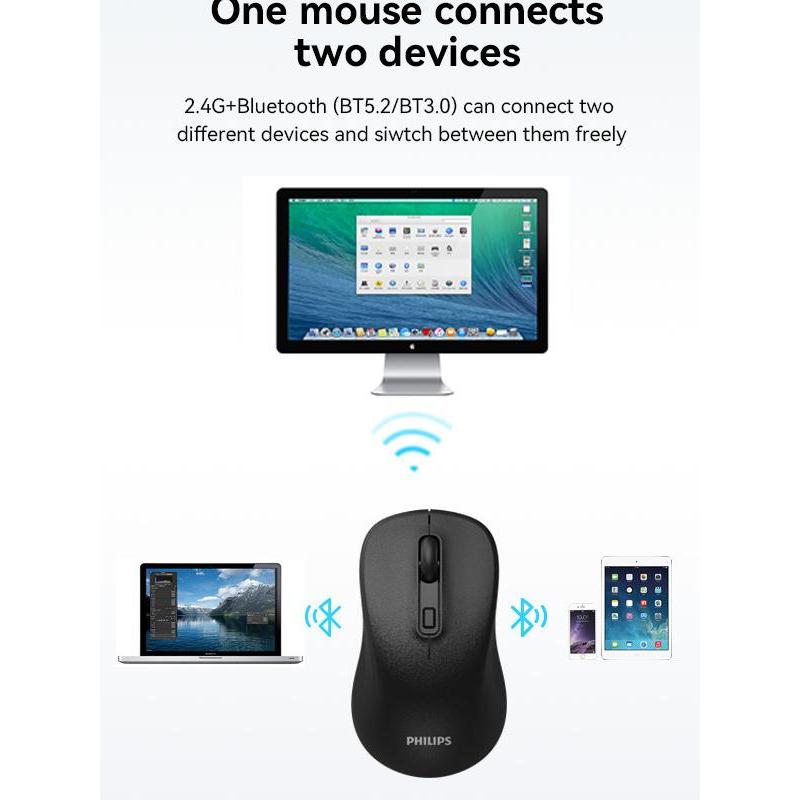 Jual l6a4- Philips Mouse Wireless + Bluetooth Spk7538 Dual Mode 1600 ...