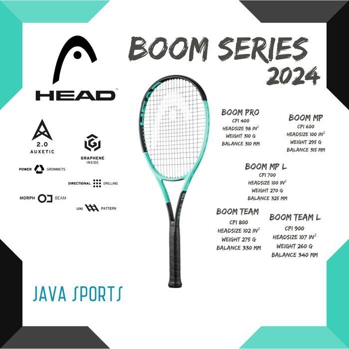 Jual Raket Tenis Head BOOM PRO MP MP L TEAM TEAM L Auxetic 2.0 2024 ...