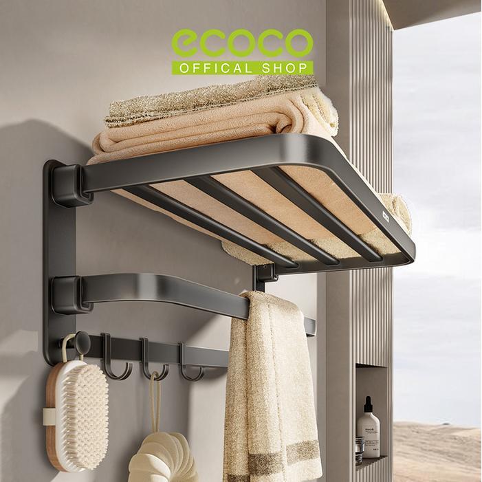 Jual ECOCO Alumunium Folding Towel Rack - Rak Handuk Lipat Aluminium ...