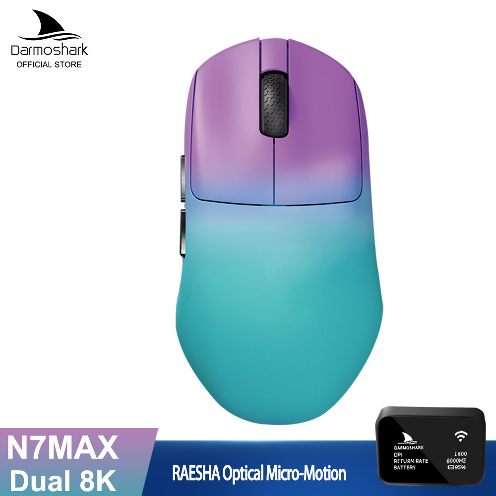 Jual Darmoshark N7 MAX Double 8K Wireless Gaming Mouse Sensor PAW3950 ...