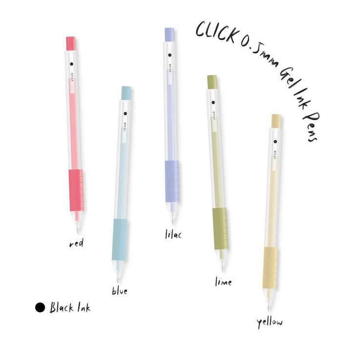 Jual Paperie Lab - Click Gel Ink Pens Black Stationery Yellow | Shopee ...