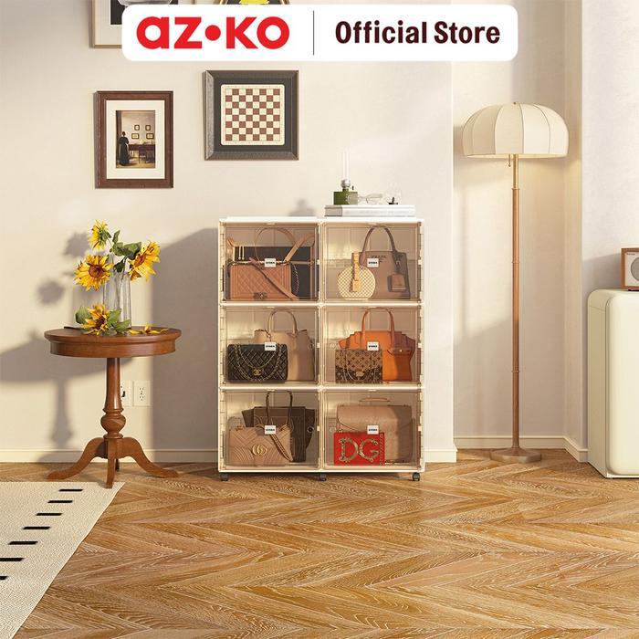 Jual AZKO Stora Kotak Penyimpanan Tas Collapsible Dengan Roda Display ...