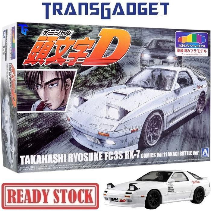 INITIAL D RYOSUKE MAZDA FC3S RX-7 Comics Vol5 PRE PAINTED Aoshima 1/24