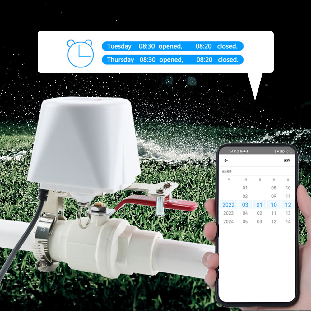 Jual Tuya WiFi Water Valve Gas Shutoff Ball Valve Timer Garden Smart ...