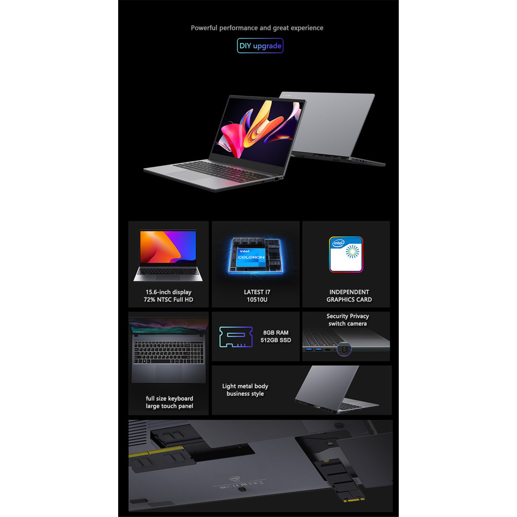 Jual 15.6 Inch Gaming Laptop Intel Core I7 10510U 8GB RAM 512 GB PCIE ...