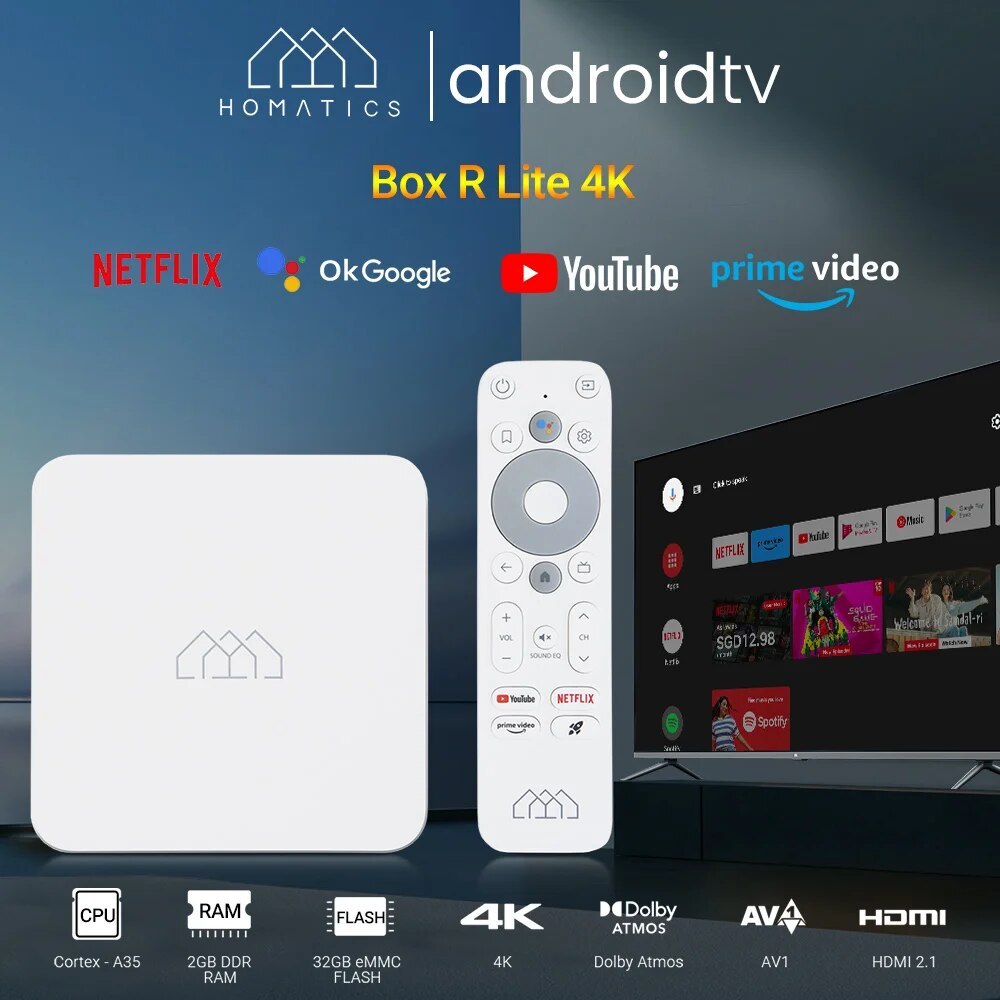 Jual Homatics R Lite 4K Tv Box Android 12 With Netflix 4K Google ...