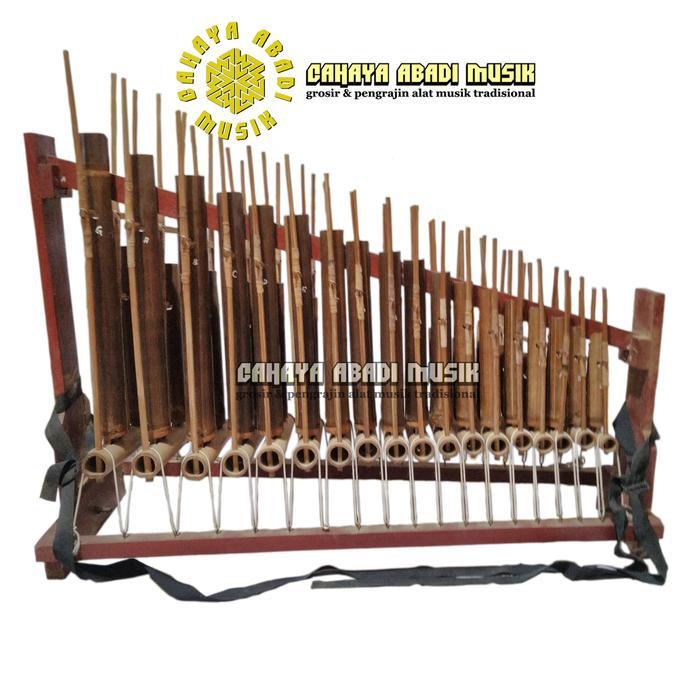 Jual angklung toel pengamen piano bambu hitam 18 nada (G - C) 19 nada ...