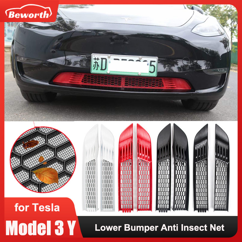 Jual Front Bumper Middle Anti-Insect Net For Tesla El Y 2024 Grill Mesh ...
