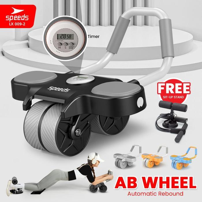 Jual SPEEDS AB Wheels Ab Roller Plank Trainer Exercise Timer Otot Alat ...