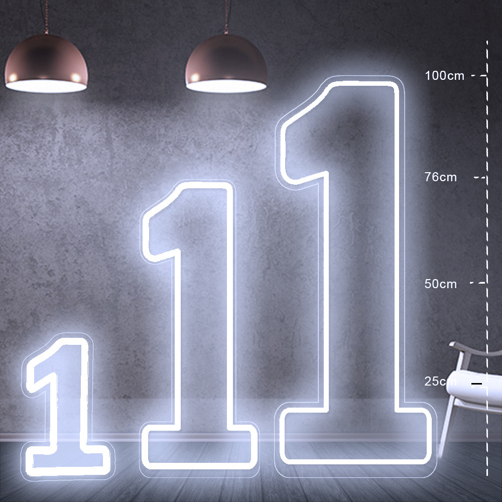 Jual Extra-large Size LED Neon Numbers Sign, 76cm100cm Stand up & Wall ...