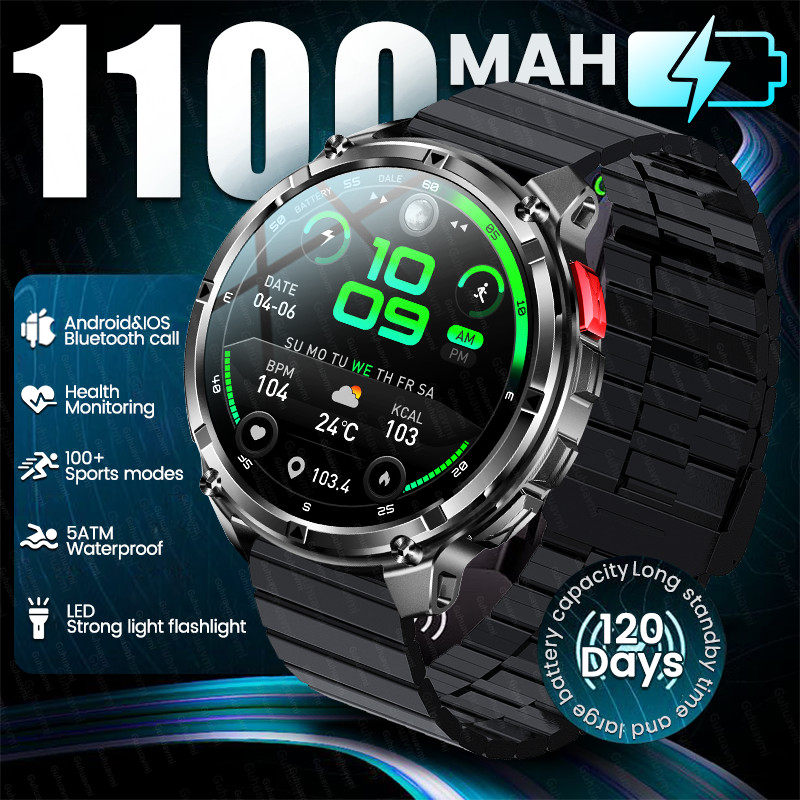 Jual New 1100Mah Battery Outdoor Ultra Durable Men Smartwatch ...