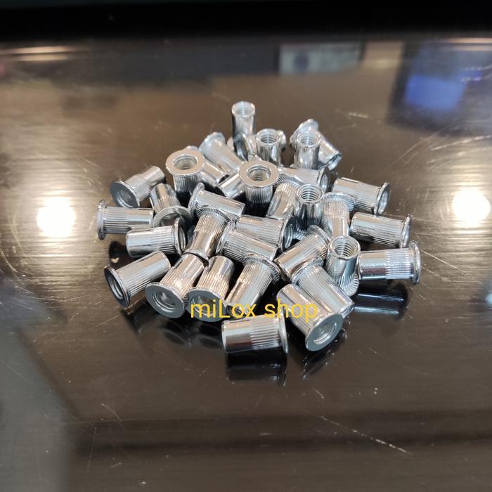 Jual News Rivet Nut M4 Alumunium isi 100 pcs | Shopee Indonesia