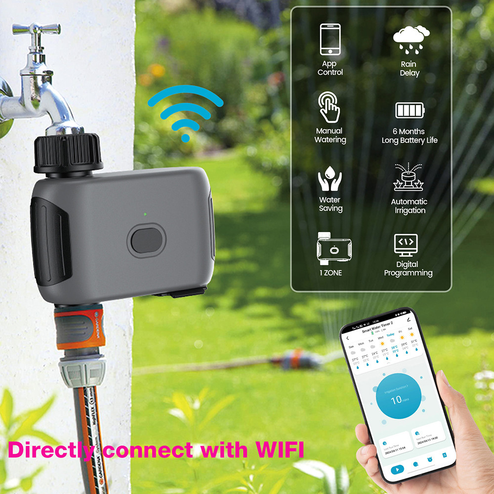Jual 3/4" Wifi Smart Garden Watering Timers Sprinkler Drip Irrigation ...