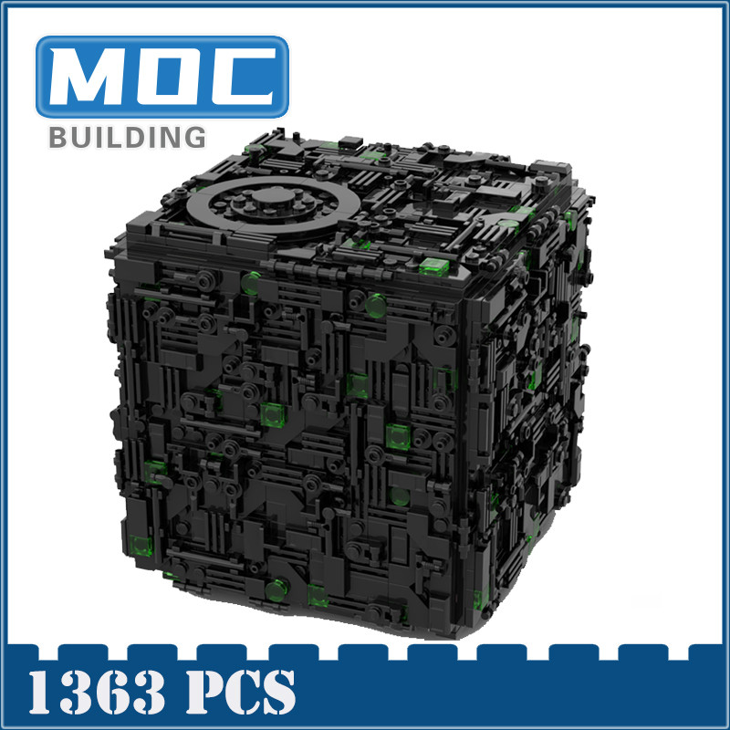 Jual Famous Movie Customized MOC Borg Cube Building Blocks Technology ...