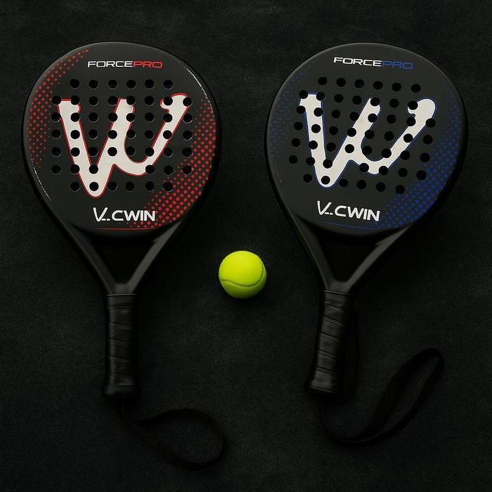 Jual CWIN Padel Racket Carbon Fiber Grit Face Eva Memory Foam Core ...