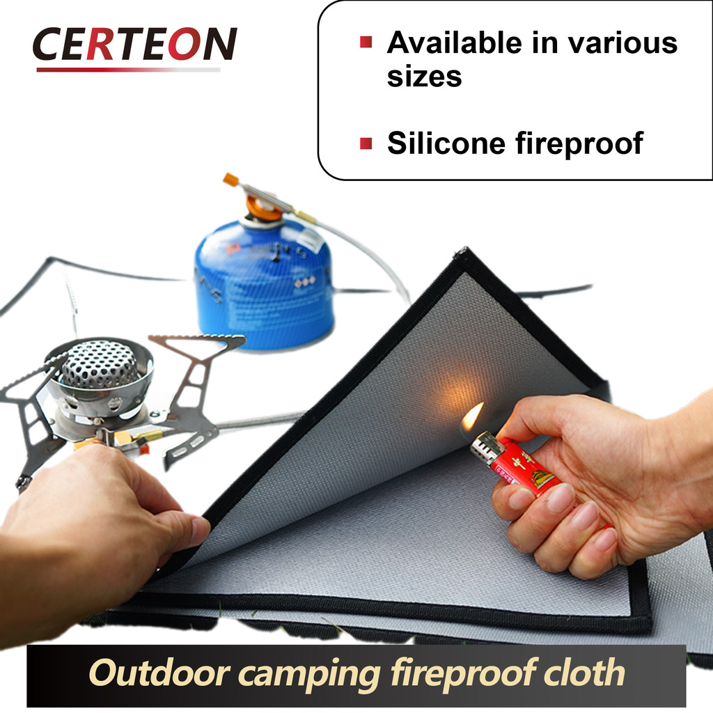 Jual Portable Fireproof Mat Multi Size Silicone Coated Fiberglass Heat ...