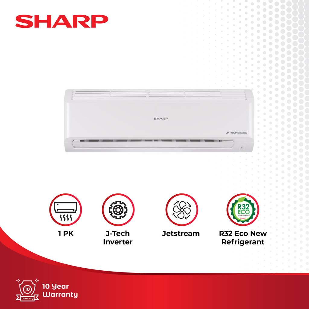 Jual Sharp AC 1 PK AH-X10BEY J-Tech Inverter - Putih | Shopee Indonesia