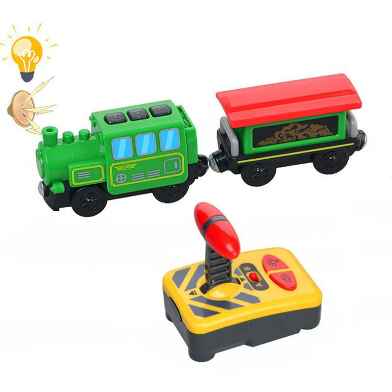 Jual New RC Electric Train Remte Control Train Truck Wooden Tracks ...
