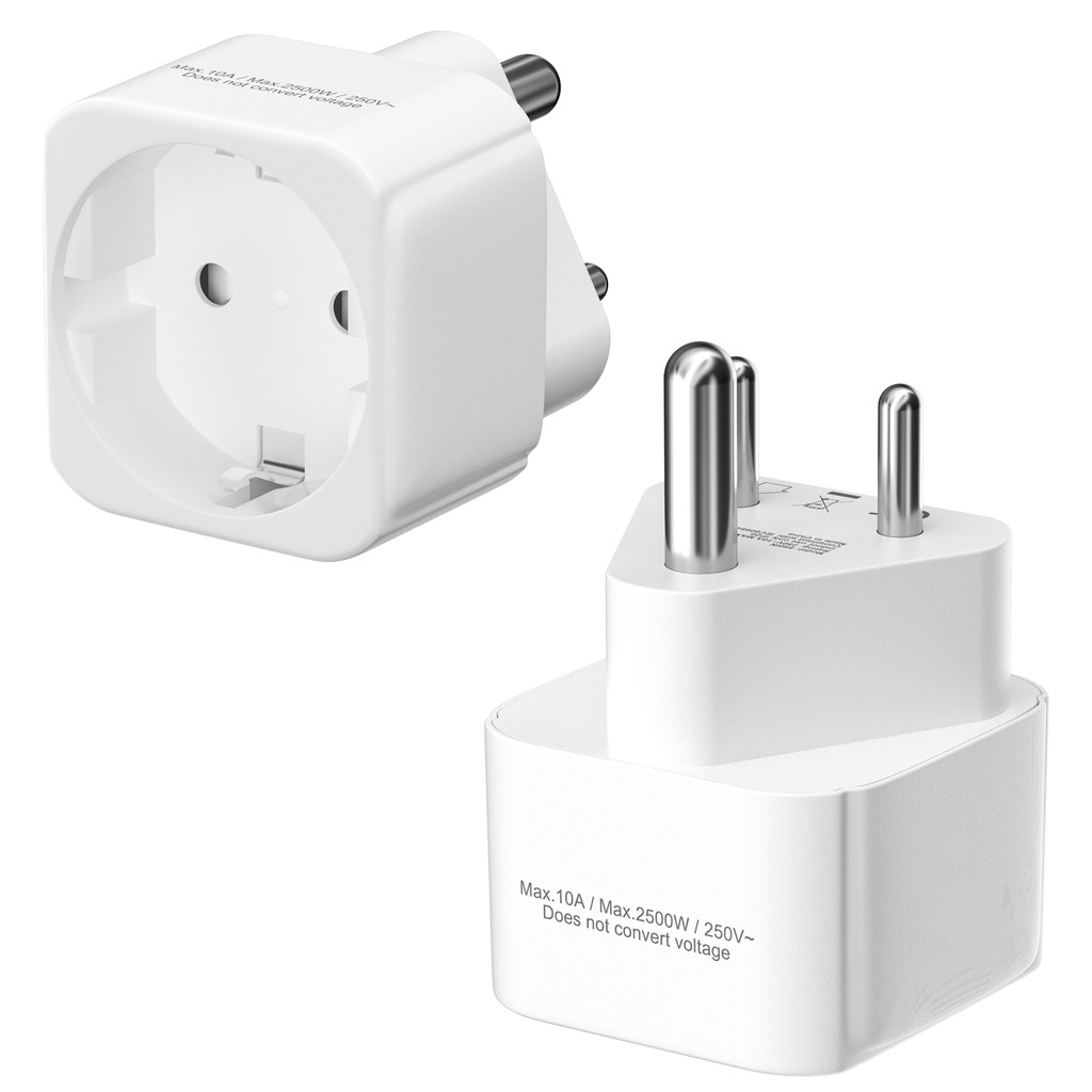 Jual 2-Piece Eu To India Travel Plug Adapter Universal Power Converter ...