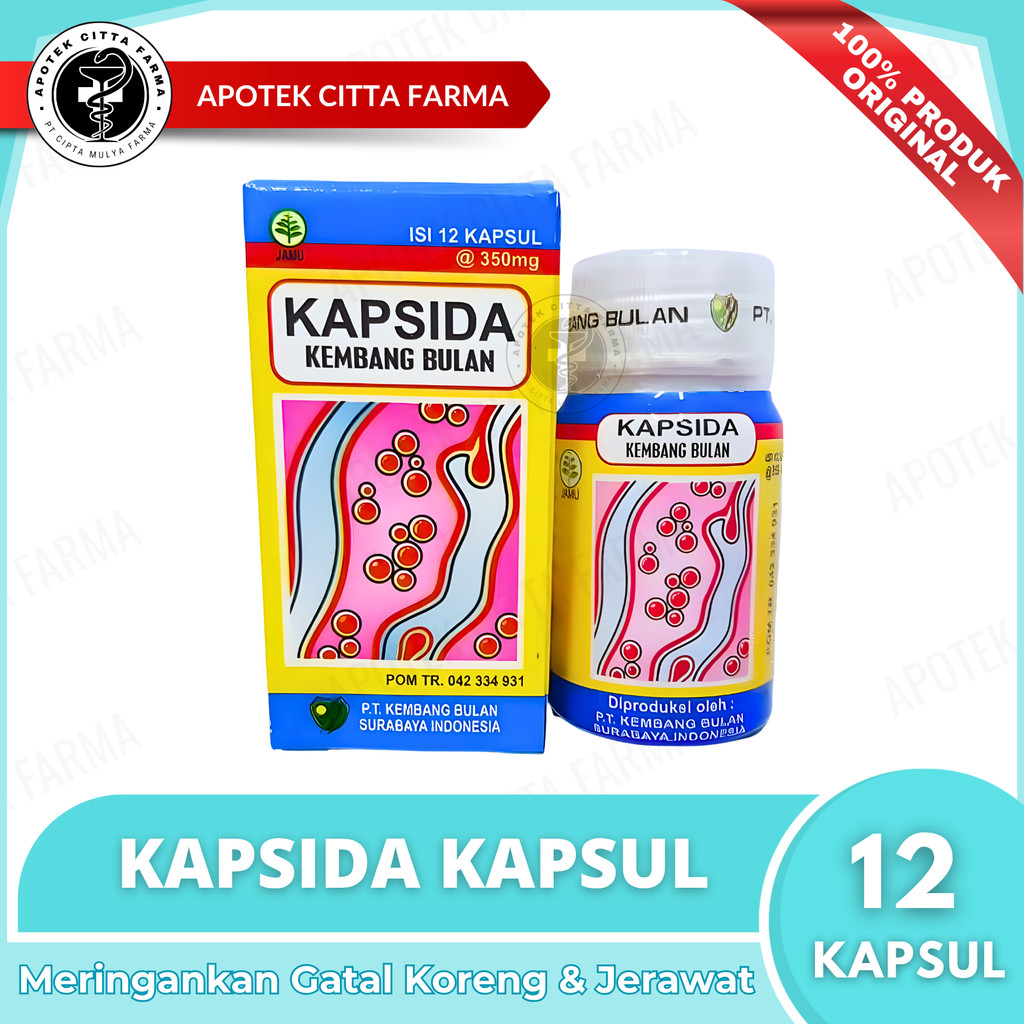 Jual Kapsida Kapsul Botol 12 Kapsul - Bersih Darah Kembang Bulan ...