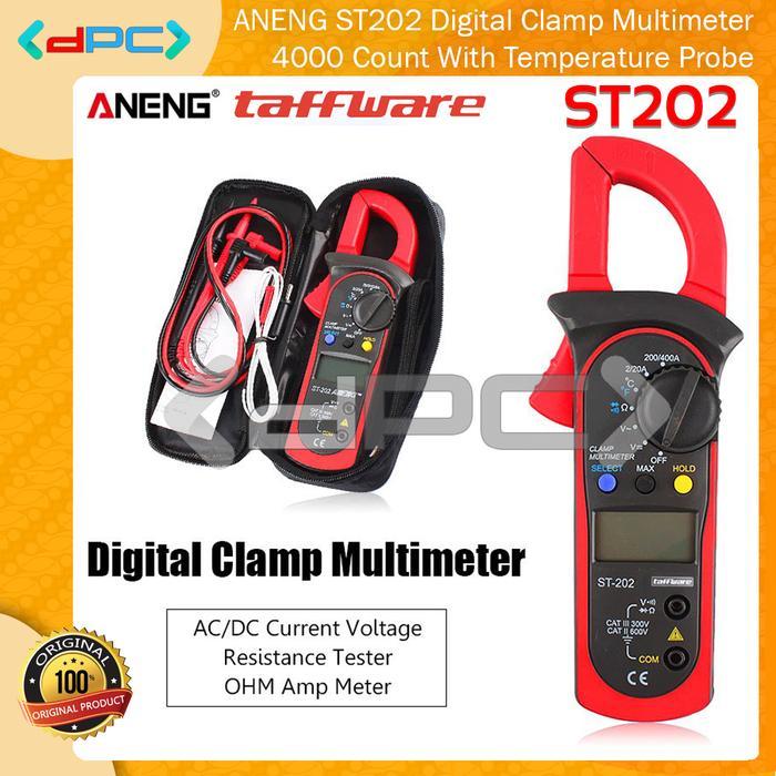 Jual Aneng St202 Digital Clamp Multitester Temperature Probe Tang ...