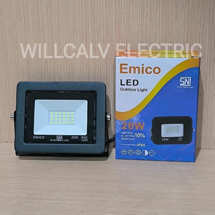 Jual Sale Emico Lampu Sorot Led Floodlight 20W Super Terang Ip65 Cahaya ...