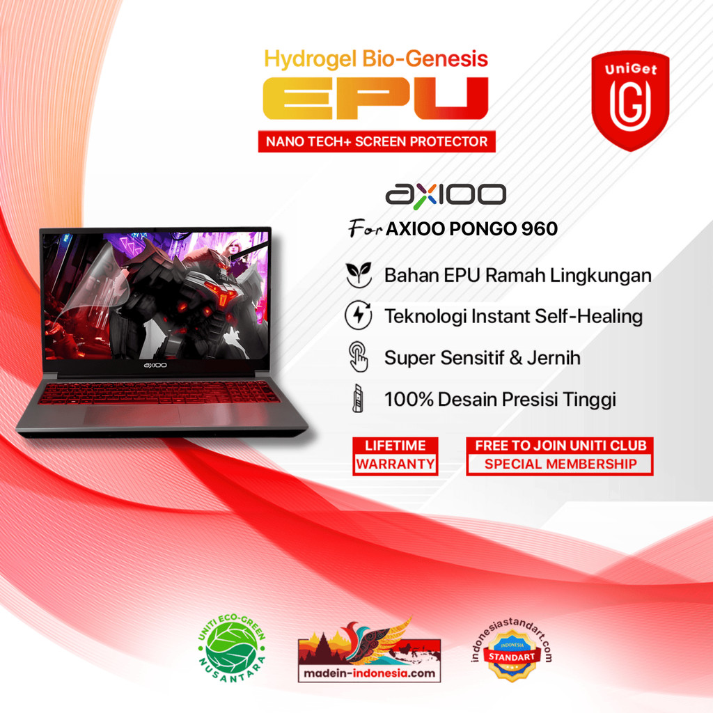 Jual UniGet EPU BIO GENESIS Hydrogel for AXIOO PONGO 960 Screen Guard ...