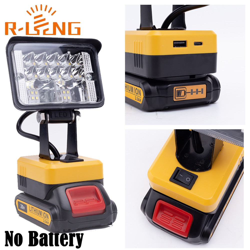 Jual Portable Wireless LED Work Light for DeWalt 18V Lithium Battery ...