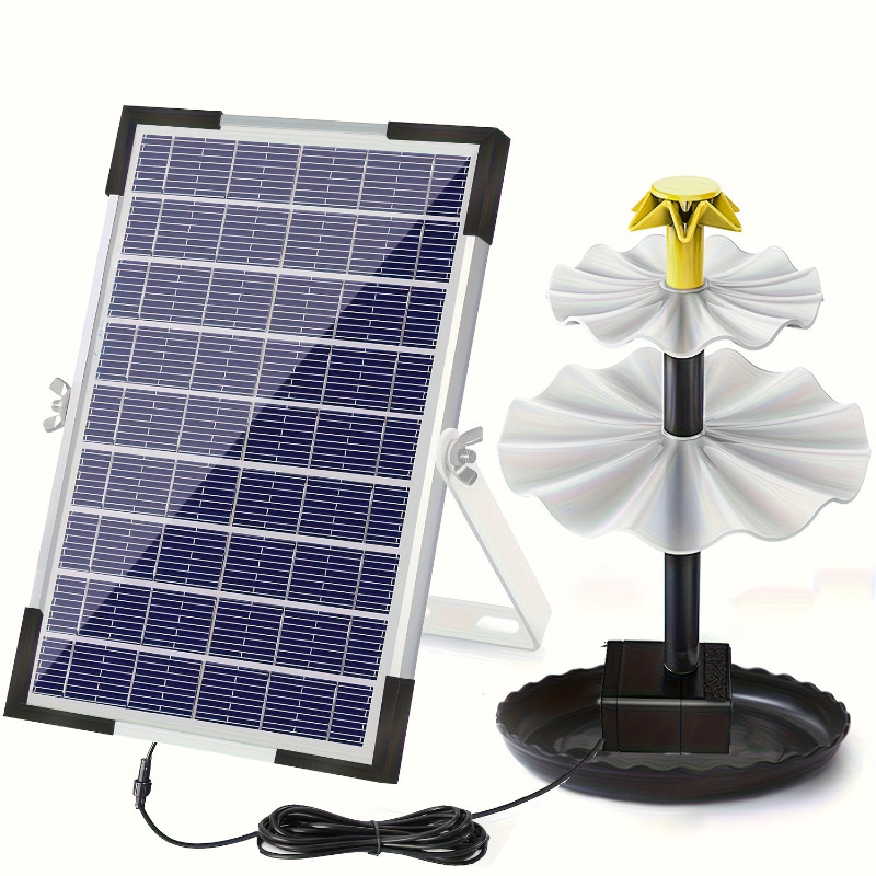 Jual PROMO 1 Set 6W Water Flow Solar Fountain Large Solar Panel Double ...