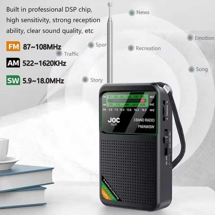 Jual Portable Radio Fm Am Sw Dengan Antena Internal Built-In Speaker ...
