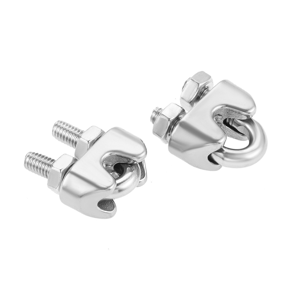 Jual 50Pcs 1/8Inches M3 Stainless Steel Rigging Wire Rope Cable Clips ...