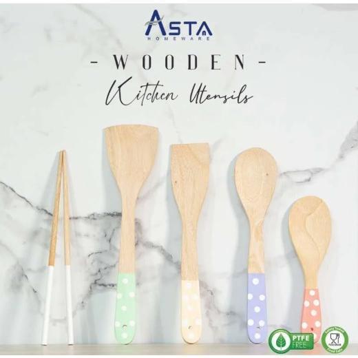 Jual SUTIL SET KAYU WOODEN KITCHEN UTENSIL ASTA | Shopee Indonesia
