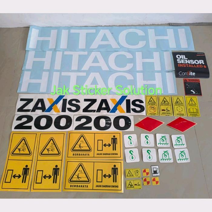Jual Stiker Hitachi Zaxis 200 /5G Sticker Alat Berat Excavator | Shopee ...