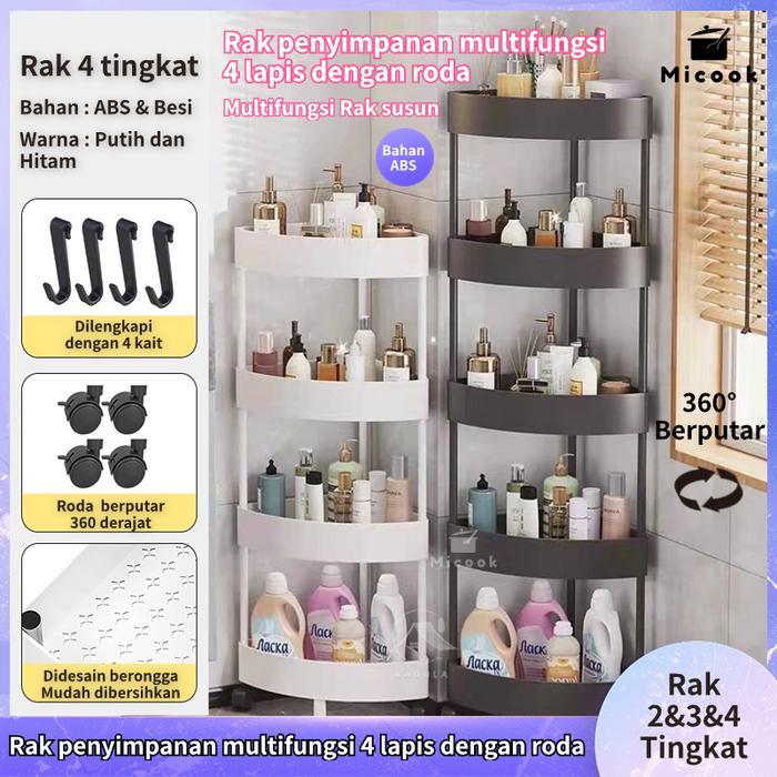 Jual mega_clean- Rak serbaguna square rak dapur rak toilet rak susun ...