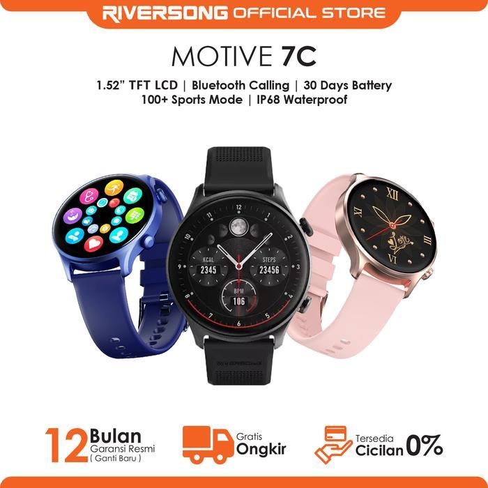 Jual Riversong Motive 7C Smartwatch Bluetooth Calling SpO2 Monitor 100 ...
