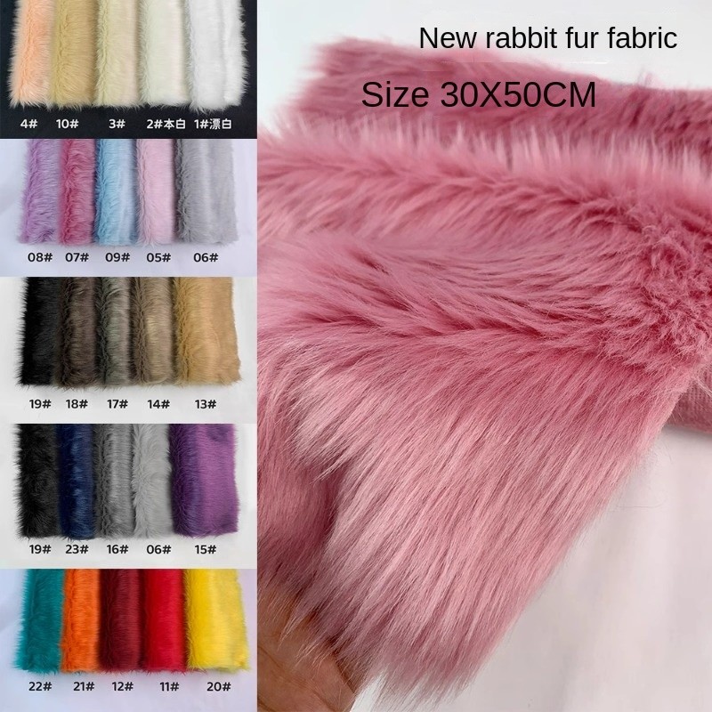Jual Rabbit Fur Fabric For Plush Doll Counter Display Cloth Designer ...