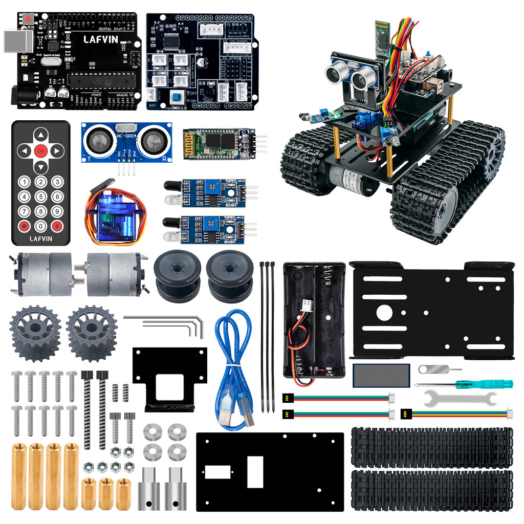 Jual LAFVIN Smart Tank Robot Car Kit for Arduino for UNO DIY Robotic ...