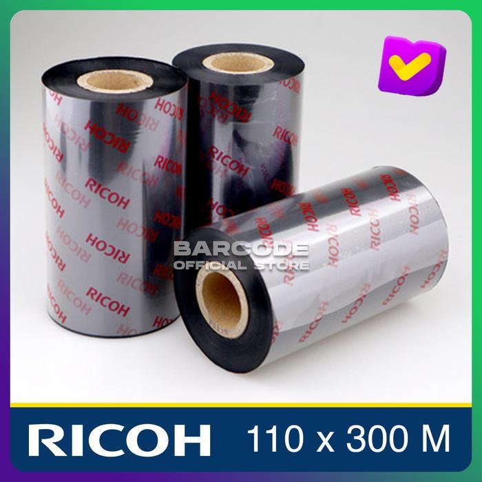 Jual Ribbon Printer Barcode Wax Resin Ori Ricoh 110Mm X 300M ( B110 A ...