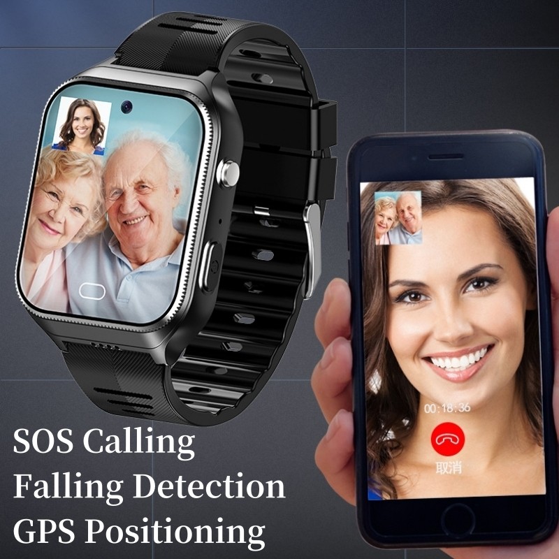Jual Elderly Smart Watch For Senior Gps Positioning Fall Detection 4G ...