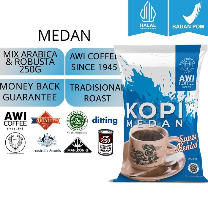 Jual PROMO!! Awi Coffee KOPI MEDAN 250gr Halus/Kasar Kopi Kental Kopi