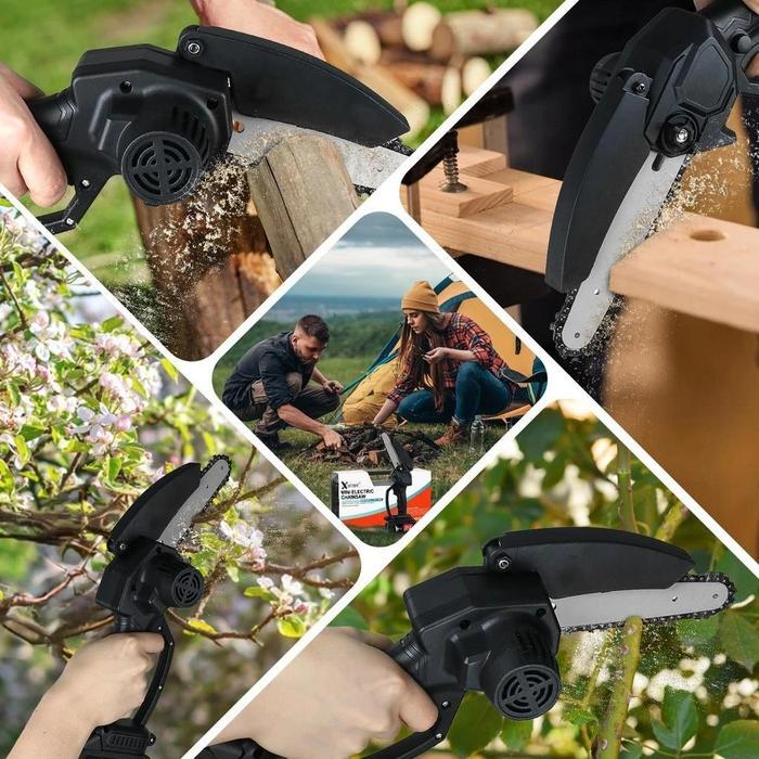 Jual MESIN CHAINSAW 6 INCH CORDLESS CHAINSAW 24V GERGAJI BATERAI ...