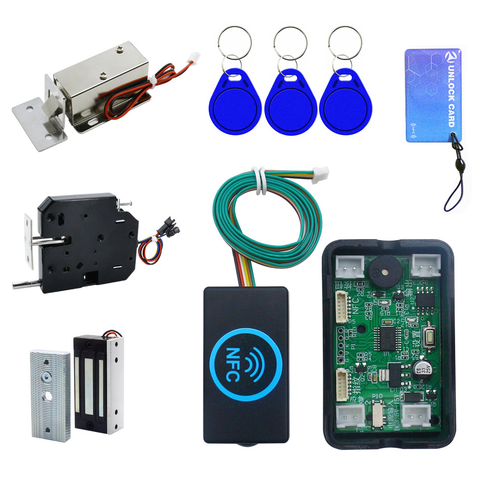 Jual Small IC card induction door lock suit DC12V cabinet door electric ...