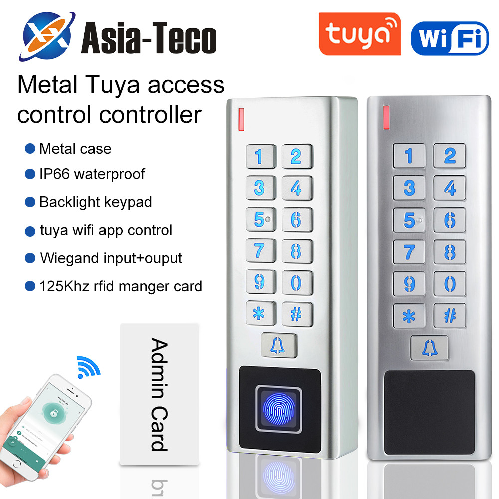 Jual RFID Tuya APP Fingerprint Access Control System Door Bell Lock ...