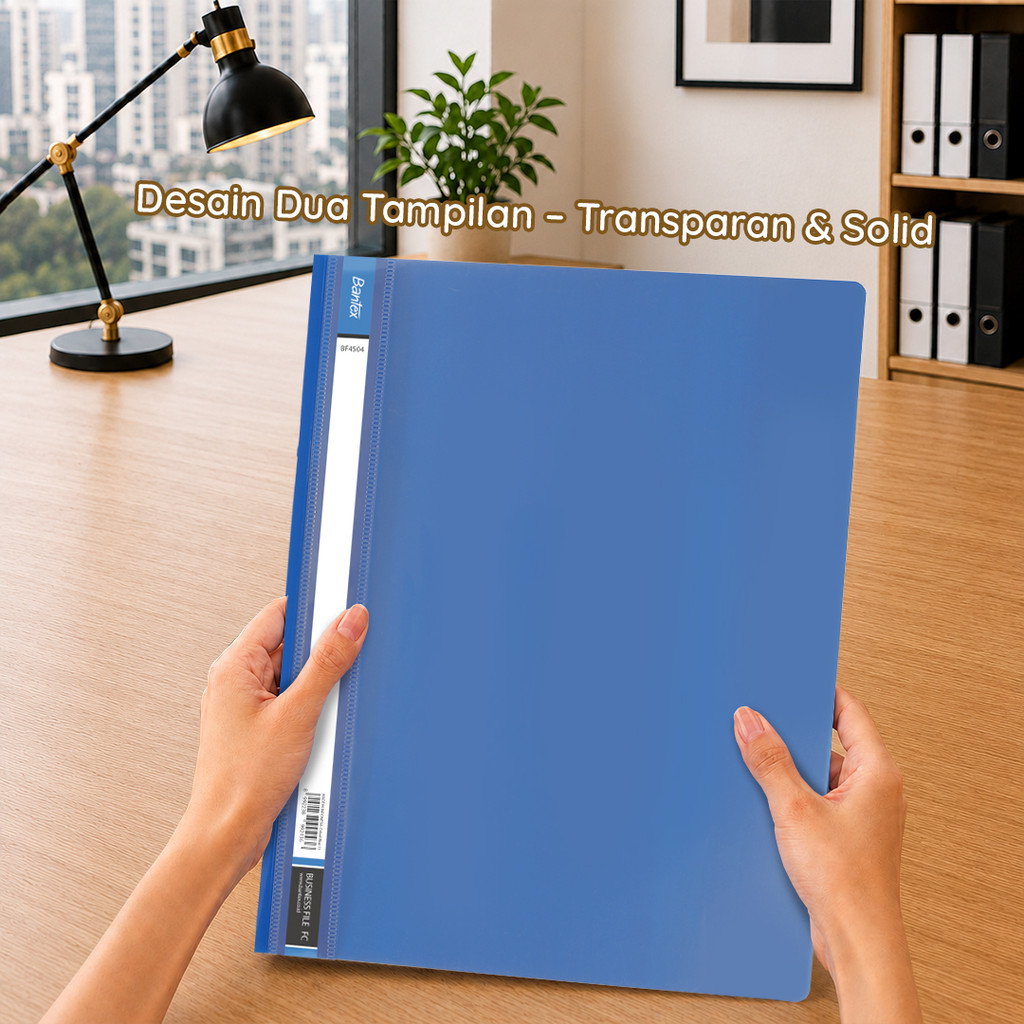 Bantex Business File A4/F4 Map Laporan Plastik Bahan PP Transparan Anti Sobek BF450X (2)