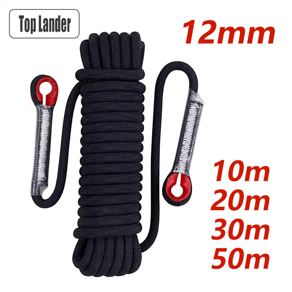 Jual 12mm Safety Life Rope Climbing Rope Static Rock Mountaineering ...