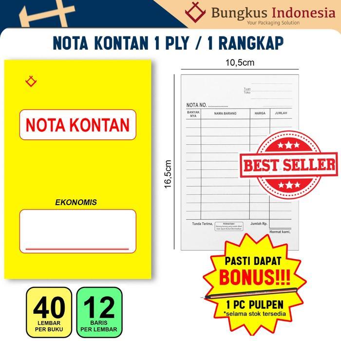 Jual BUKU NOTA / NOTA KONTAN RANGKAP 1 / NOTA KONTAN 1 PLY | Shopee ...
