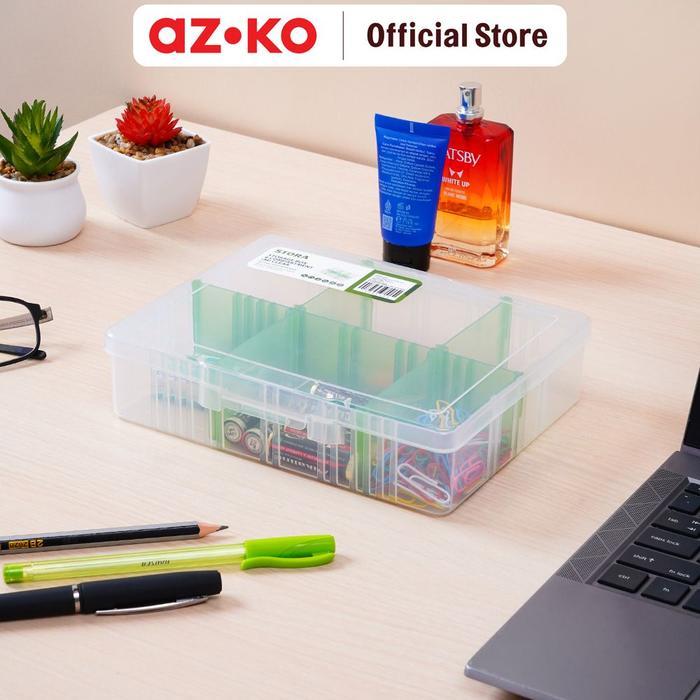 Jual AZKO Stora Kotak Penyimpanan 6 Kompartemen - Hijau Container Box ...