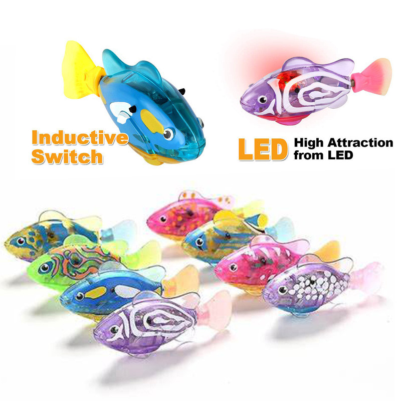 Jual LED Inductive Interactive Cat Toy Swimming Robot Fish Glowing Fish ...