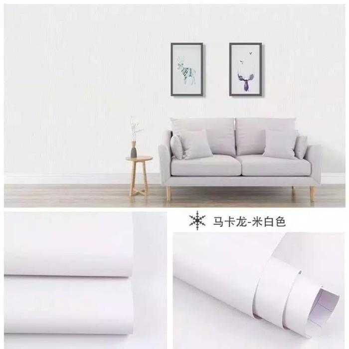 Jual Home Wallpaper Sticker Dinding Solid Putih Polos - 45cm x 10 m ...
