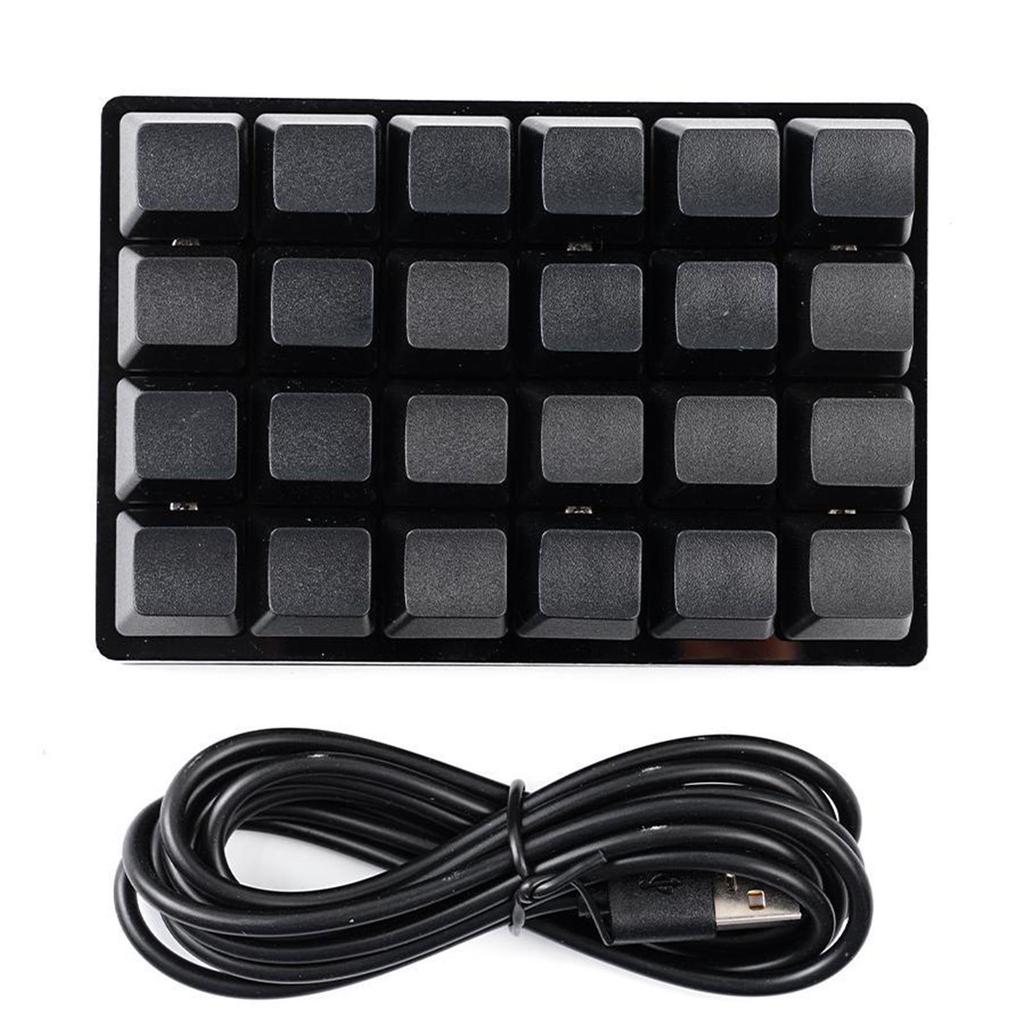Jual Mini Black 24 Keys Custom Mechanical Keyboard 16 Keys Programmable ...